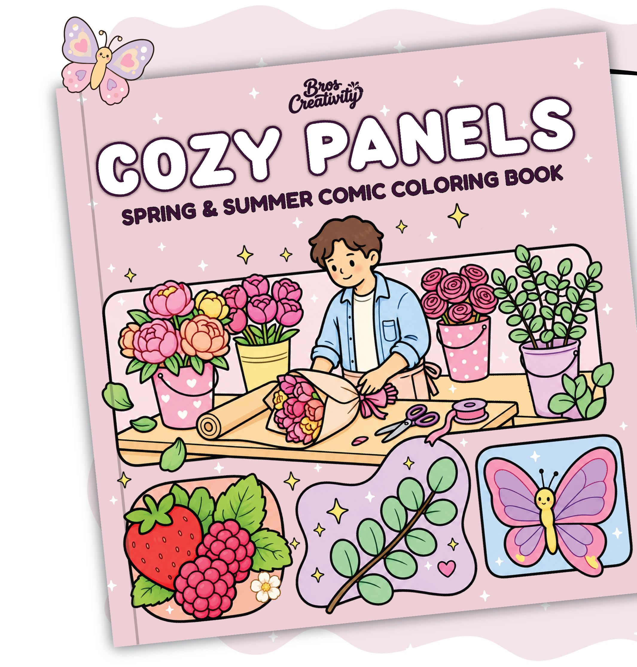 Cozy Panels: Spring & Summer Comic Coloring Book