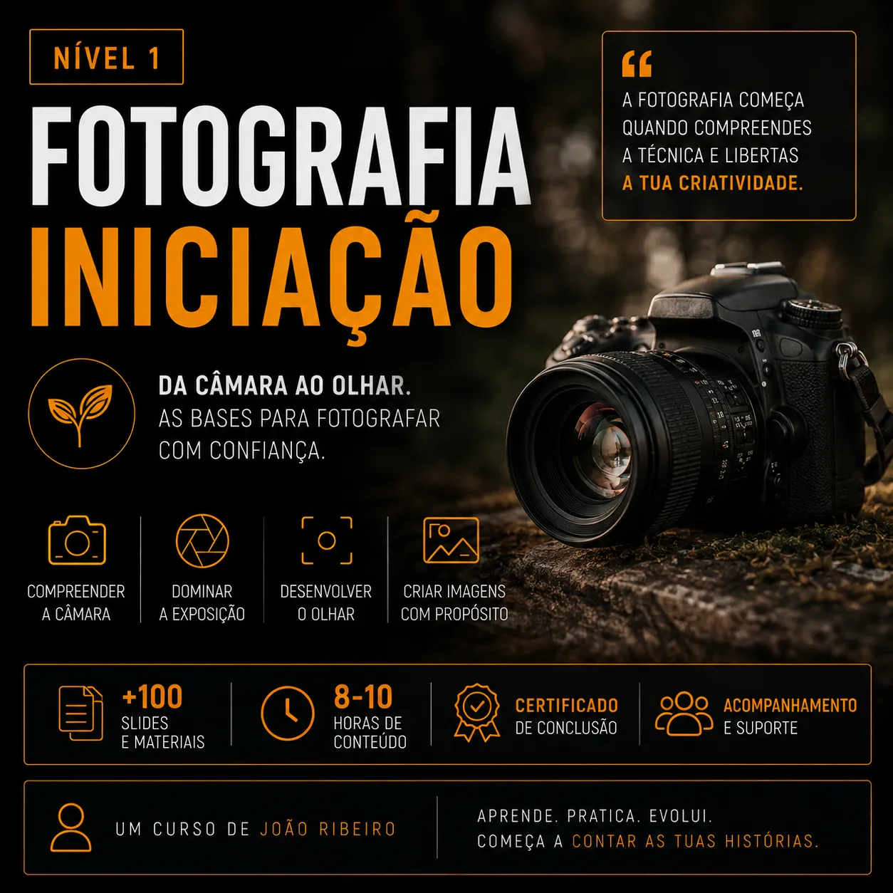 Curso Fotografia Iniciação (Nivel 1)