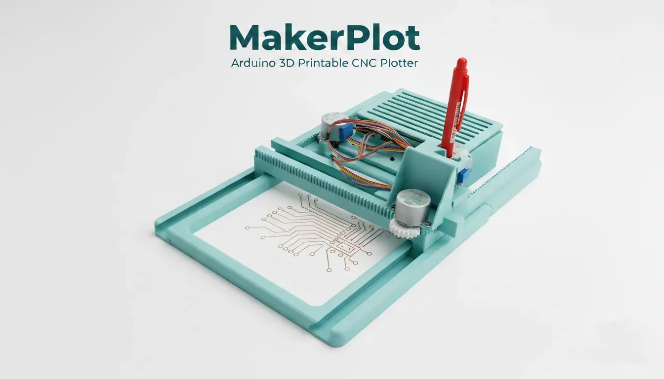 MakerPlot: Fully 3D Printable Arduino CNC Plotter DIY KIT STL