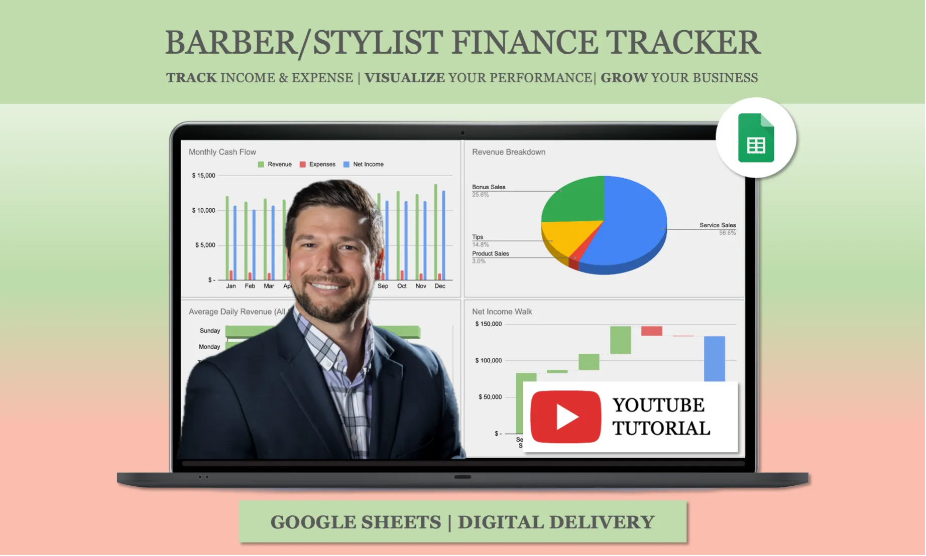 Barber Finance Tracker (Google Spreadsheet)