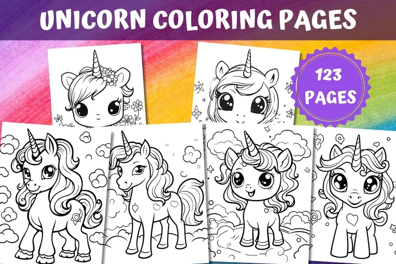 Unicorn Coloring Pages