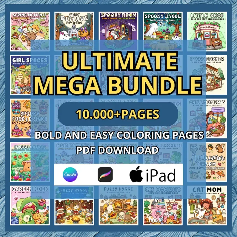 Mega Coloring Book Bundle